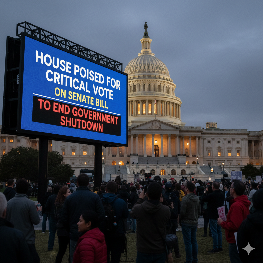 House Poised for Critical Vote on Senate Bill to End Government Shutdown