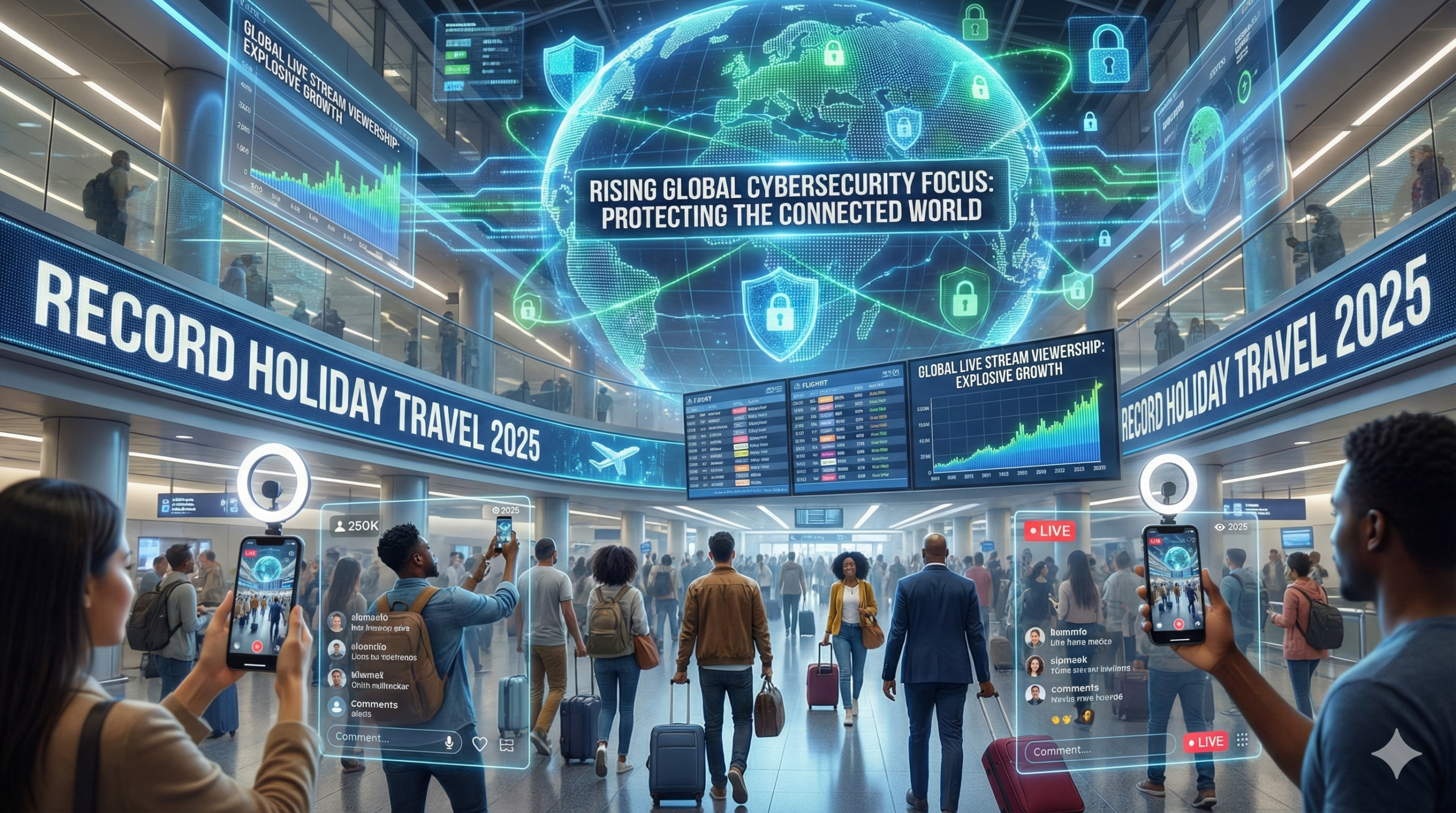Record Holiday Travel, Growing Live Stream Culture, and Rising Global Cybersecurity Focus Mark a Transformative End to 2025