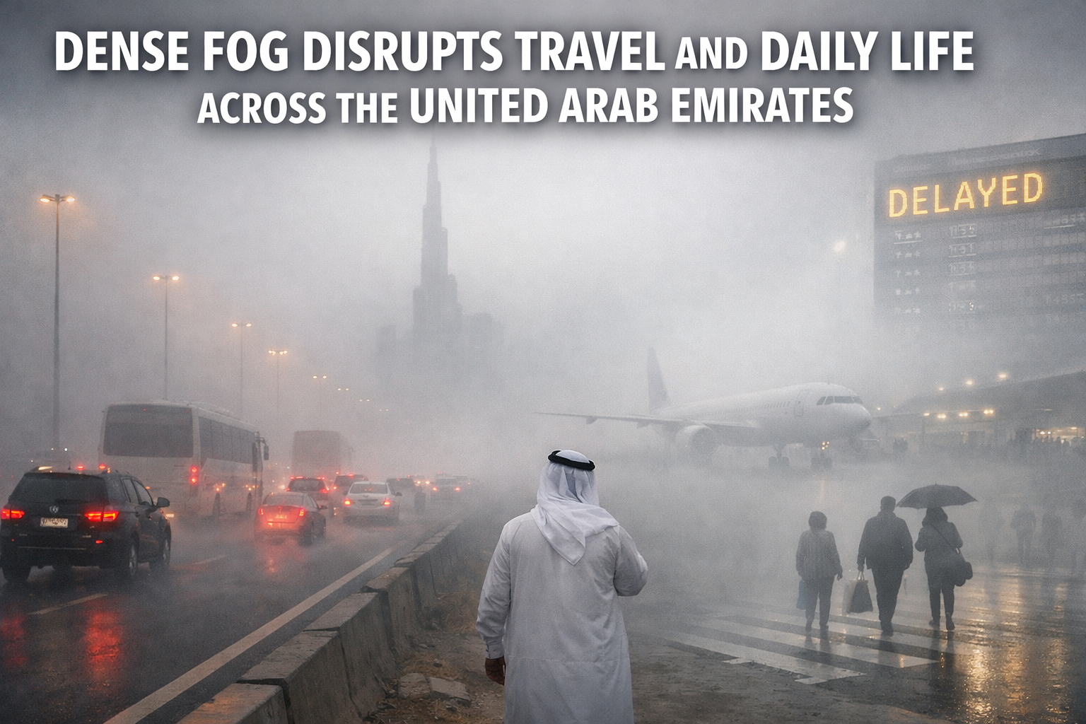Dense Fog Disrupts Travel and Daily Life Across the United Arab Emirates