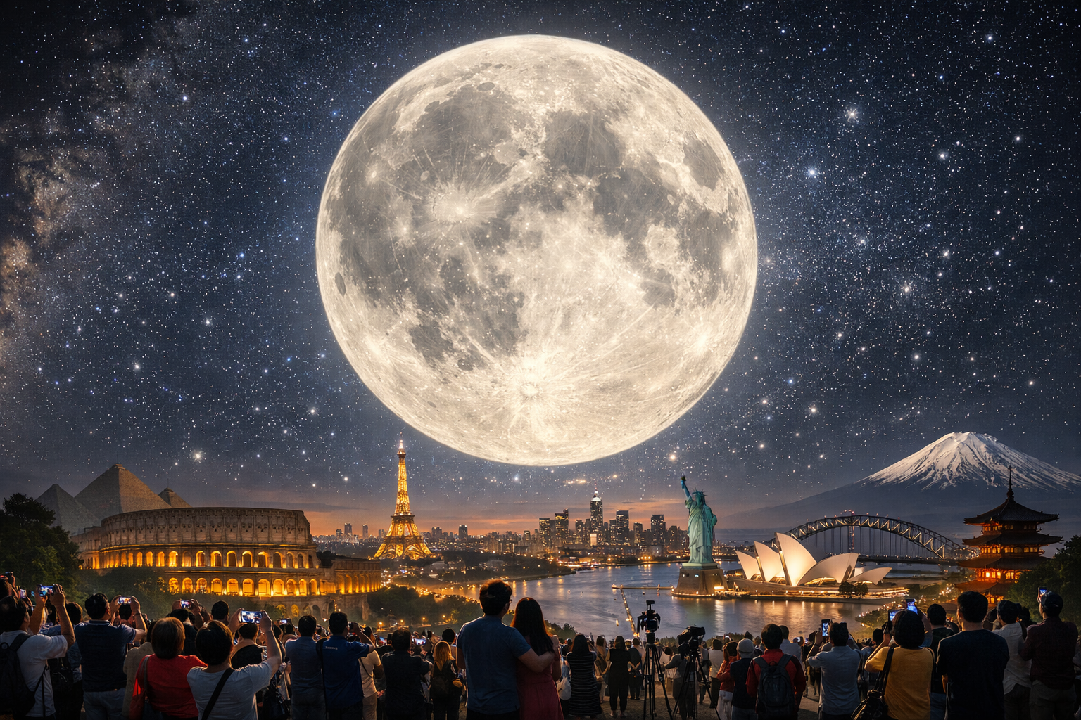 First Supermoon of 2026 Lights Up Skies Worldwide as Stargazers Welcome a Rare Celestial Moment