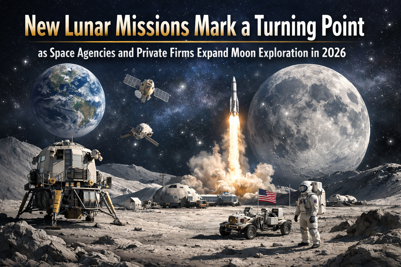 New Lunar Missions Mark a Turning Point as Space Agencies and Private Firms Expand Moon Exploration in 2026